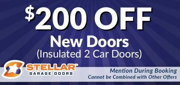 $200 Off new door - insulated 2 car doors